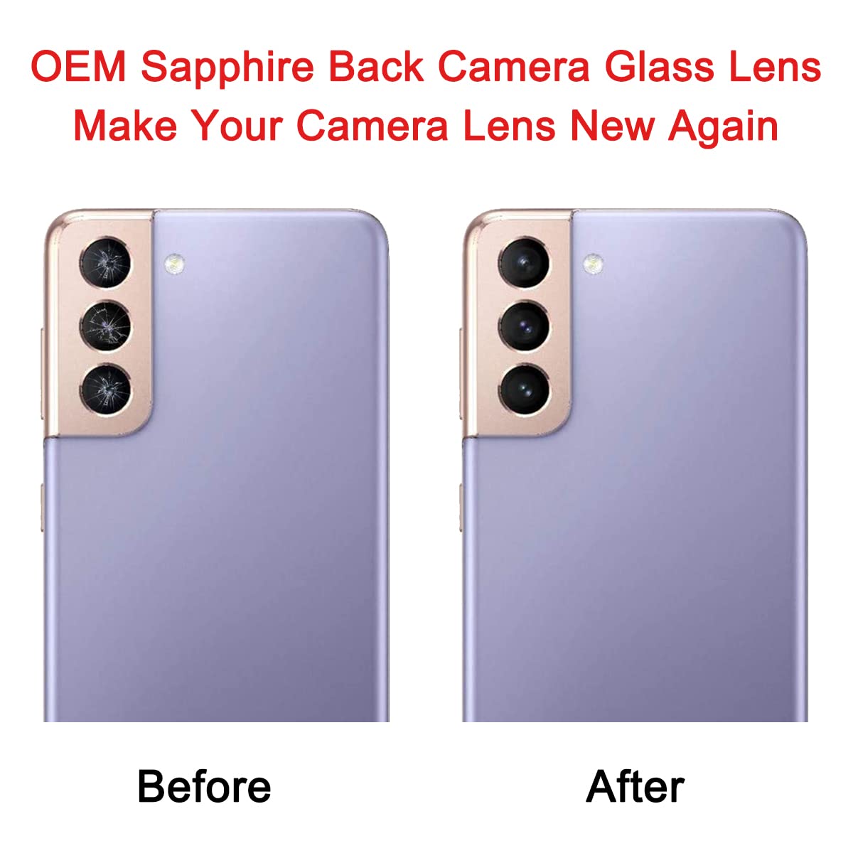 Amazon.com: Perzework 2 Set Back Rear Camera Lens Glass