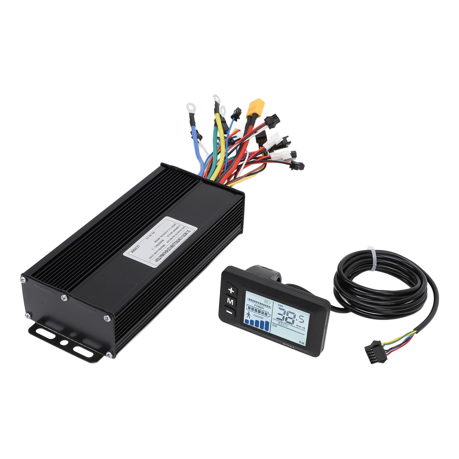 BuyWeek Kit de Contrôleur de Moteur sans Balais de Vélo Électrique, 36V 48V 52V 1500W 2000W 40A Contrôleur d'onde Sinusoïdale avec Panneau d'Affichage LCD GD01