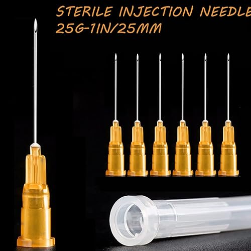 Miniatura 4 de Paquete de 100 herramientas de laboratorio dispensadoras de acero inoxidable de 25 Ga de 1 pulgada, accesorios para laboratorios científicos,