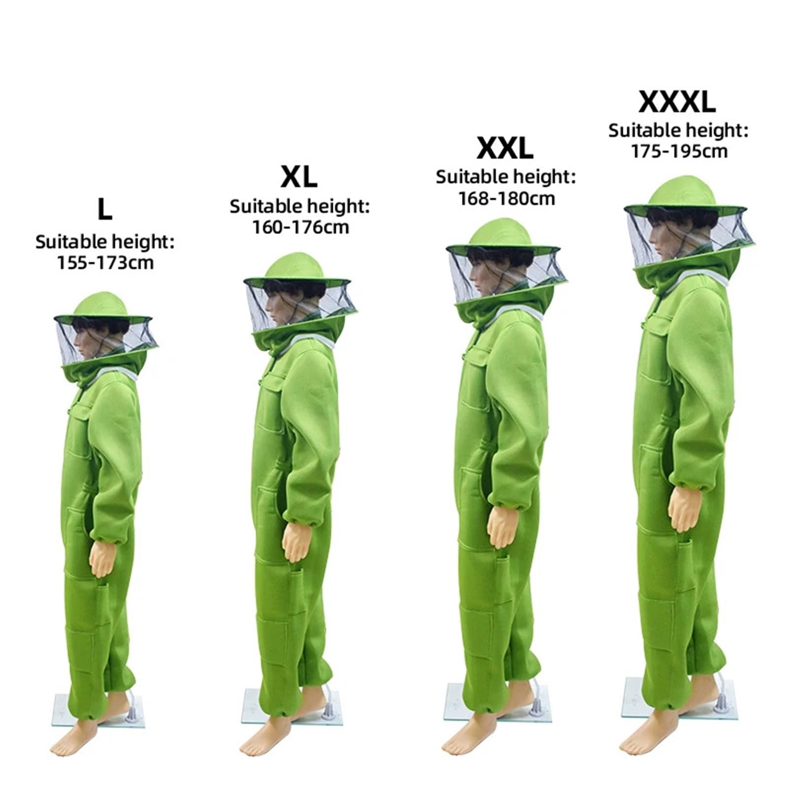 Tuta Apicoltore Tuta da apicoltore ventilata ultra traspirante a 3 strati con tuta protettiva anti-ape professionale a velo rotondo(XXXL)