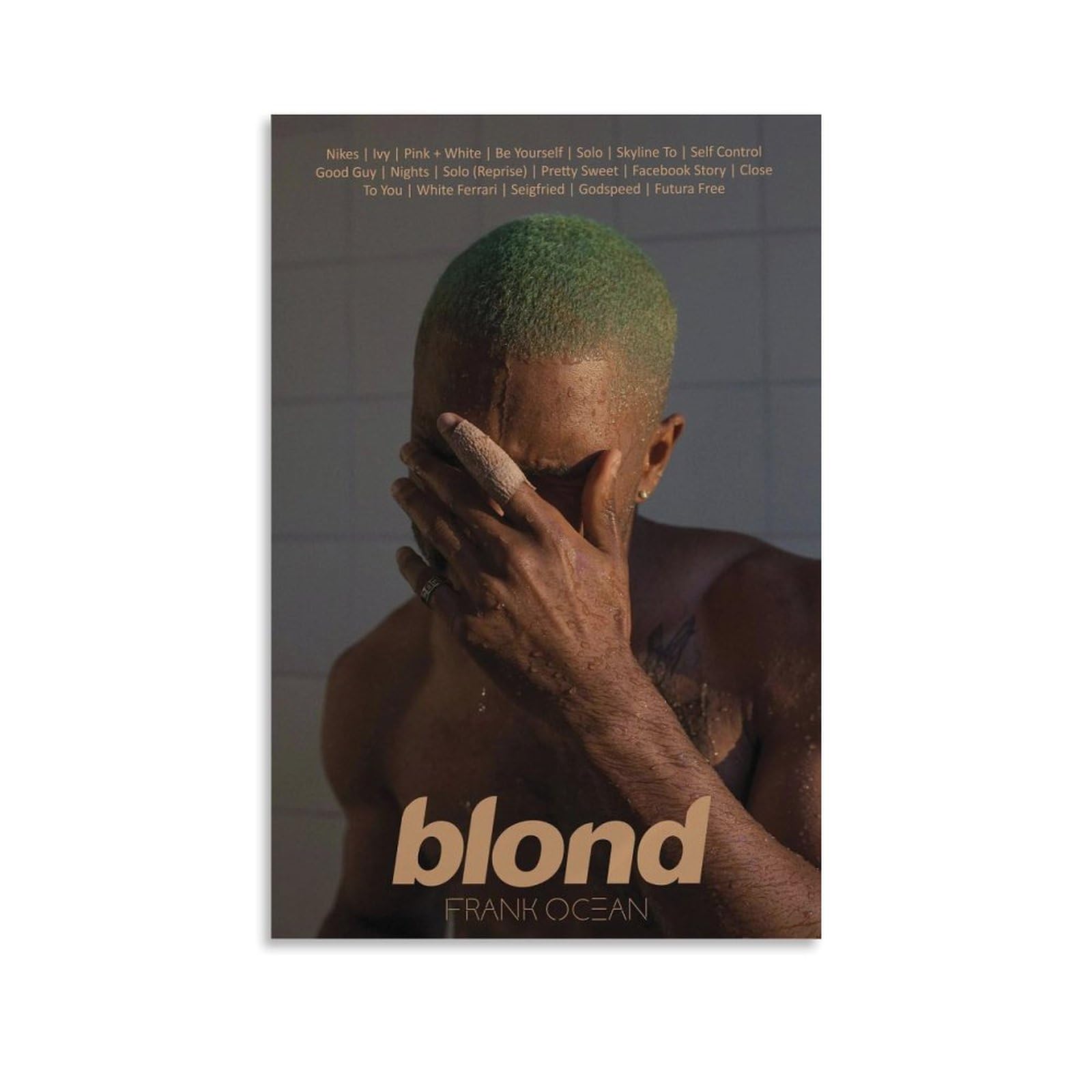 Ockxin Frank Ocean Poster Blond Album Cover Minimalist Music Posters for Room Aesthetic Canvas Wall Art Bedroom Decor12x18inch(30x45cm)