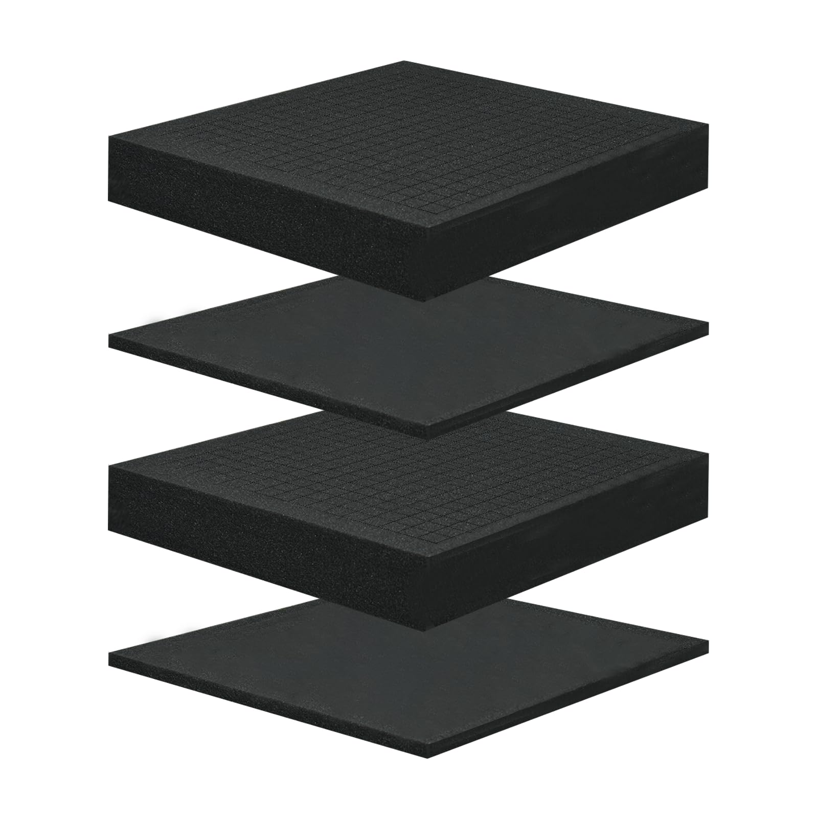 Photo 1 of 4 Pcs Pick and Pluck Foam 12 x 12 Inch, 2 Sizes Foam Inserts For Cases, Gun Case Polyurethane Foam Sheet for Toolbox, Storage Drawer,Game Box, Crafts (2Pack 12"x12"x2", 2Pack 12"x12"x0.4")