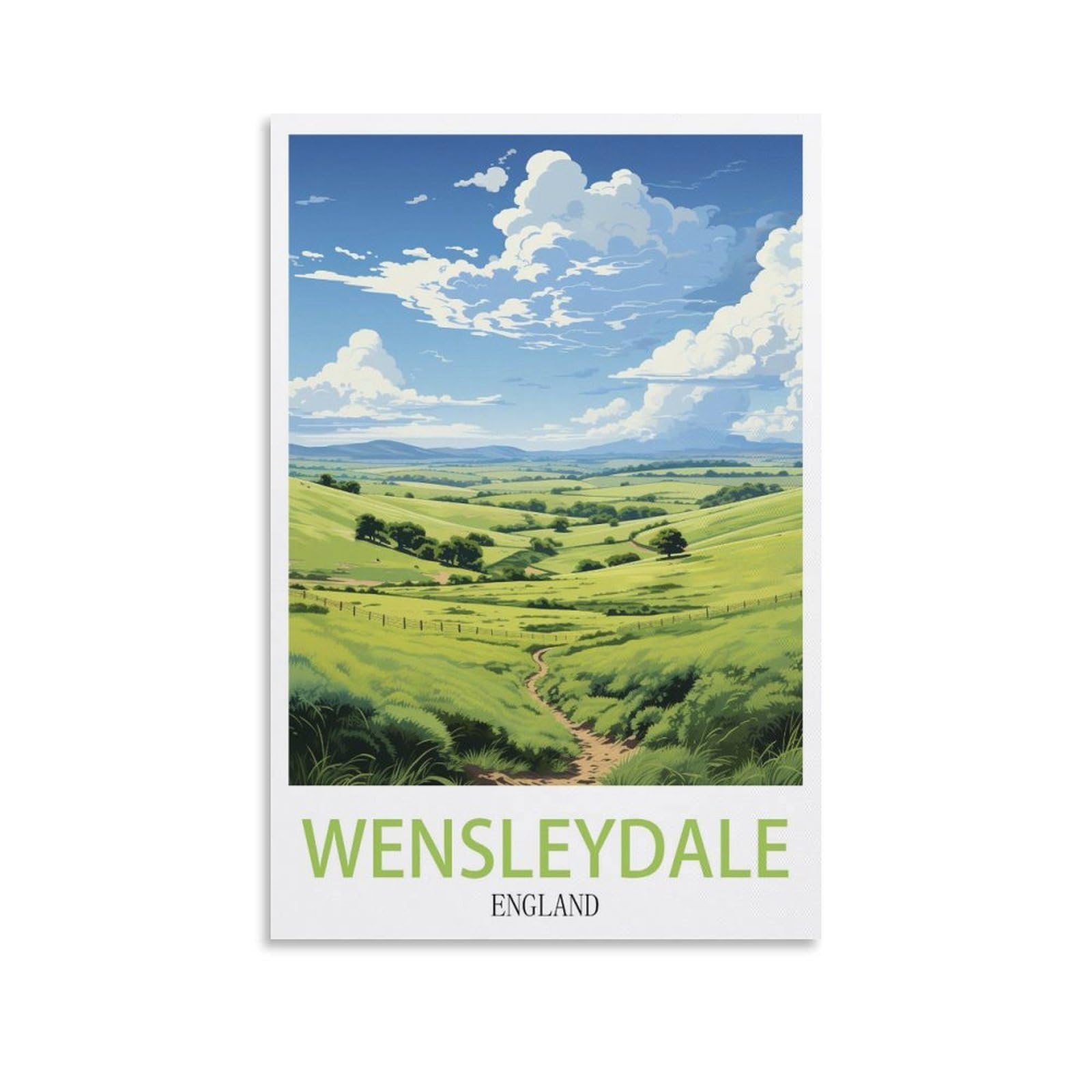EZMLFA DIY Diamond Painting,Wensleydale England 5D Diamond Art DIY Cross Stitch Crystal Rhinestone Embroidery Pictures Craft for Home Wall 40x40cm