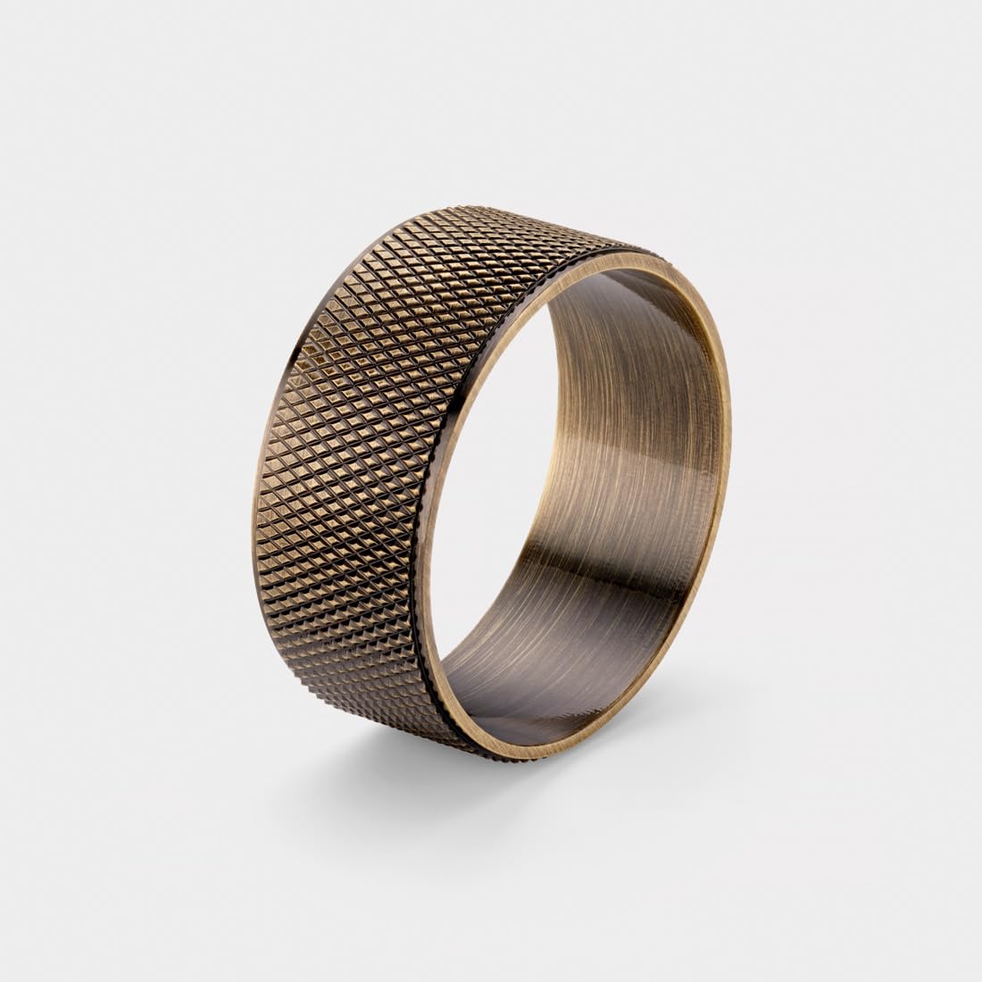 Brass Knurled Napkin Ring Holders | Gold, Silver, Black and Antique | Table Setting Accompaniment | Sold Individually (Antique Gold, Diameter: 44mm)