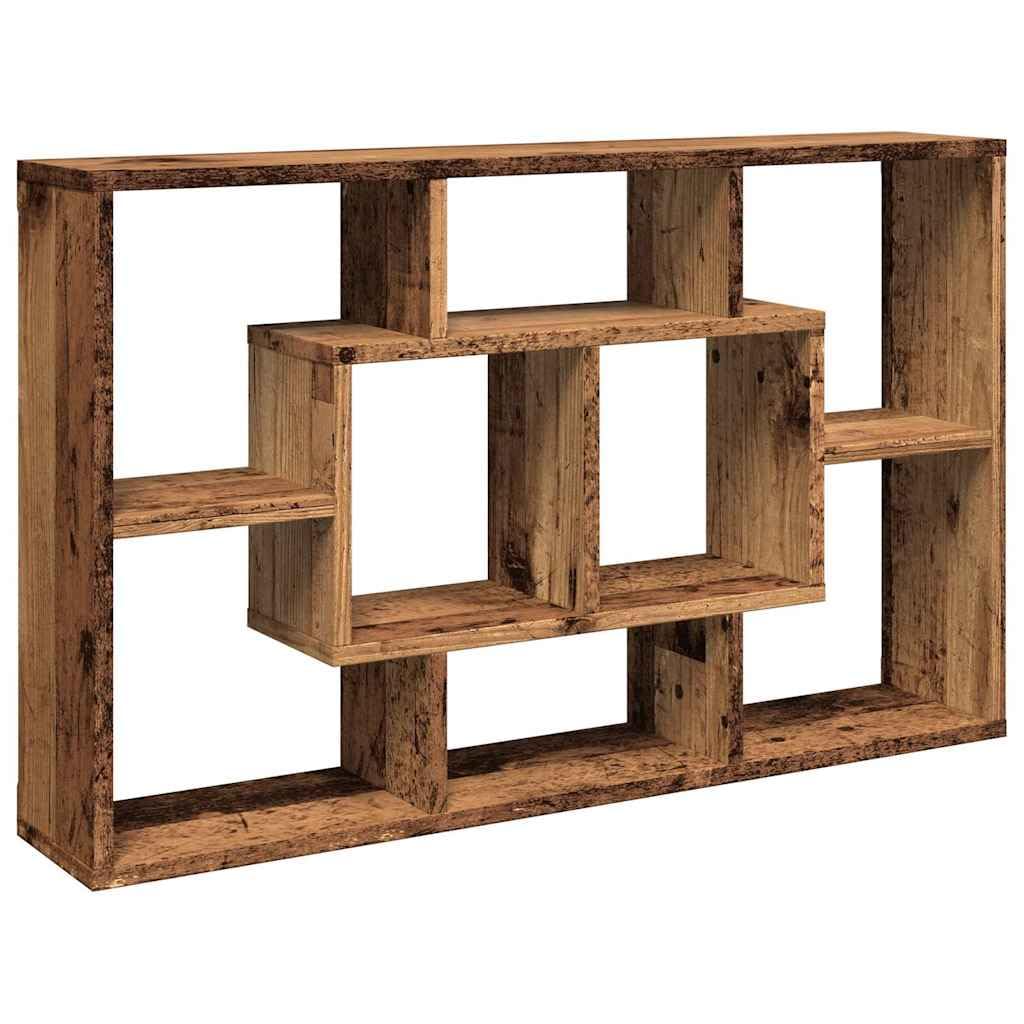 Generico Scaffale a Parete Legno Antico 85x16x52,5 cm Legno Multistrato,Marrone,9.42kg,857013