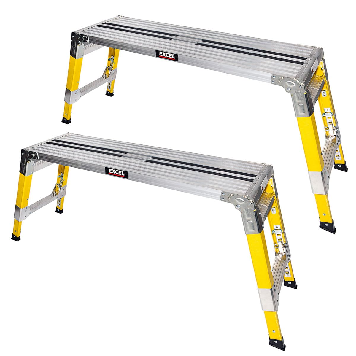 Hop Up Heavy Duty Folding Fiberglass Platform Work Bench  Adjustable Height