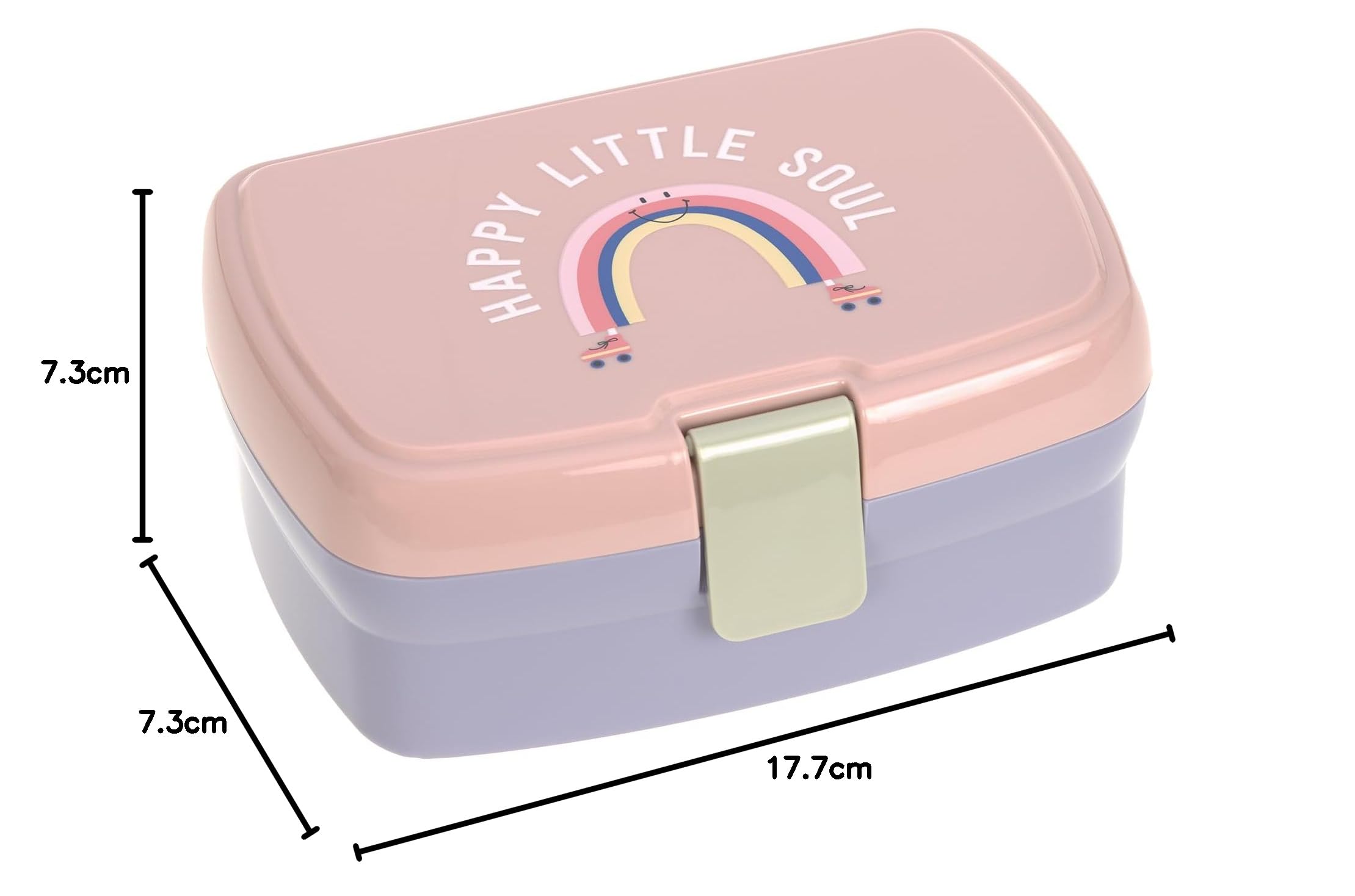 Lässig Fiambrera para niños con separador extraíble, sin BPA/Rainbow
