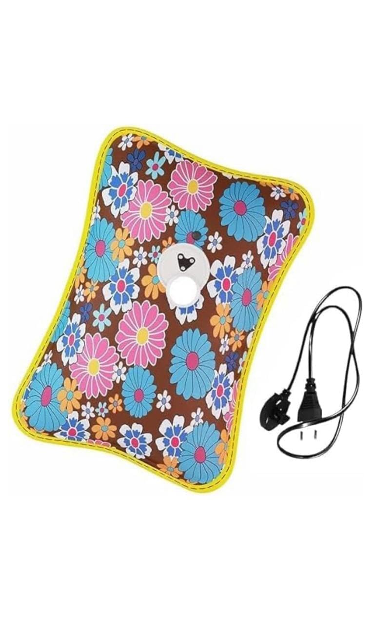 Mohinidreams Electric Hot Water Bag for Pain Relief β Soft and Durable Heat Pouch for Cramps, Back Pain, Muscle Aches & Winter Comfort | Easy to Use, Portable & Reusable (Multicolour)