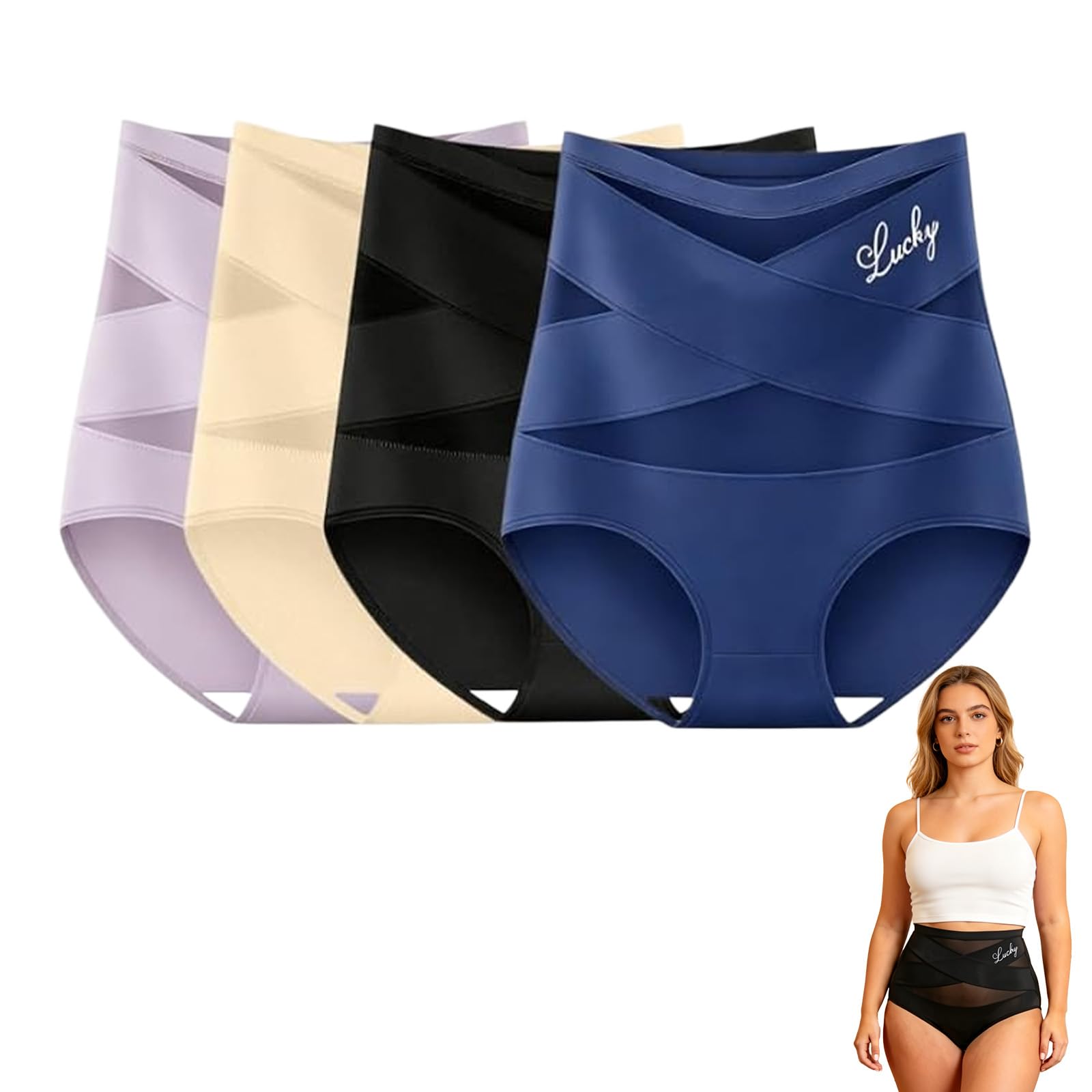 Slip Modellante,Pancera Contenitiva Donna,Traspirante,4 Pezzi