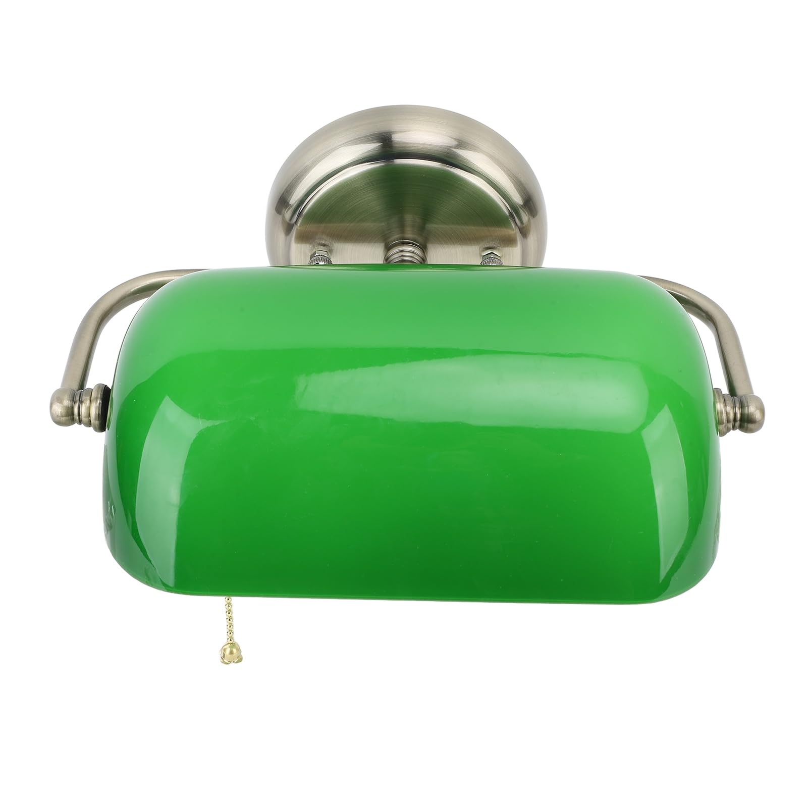 Naroote Green Banker Wall Lamp Vintage Design Adjustable Light for Bedroom and Dining Room Iron and Green Glass 1 Unit