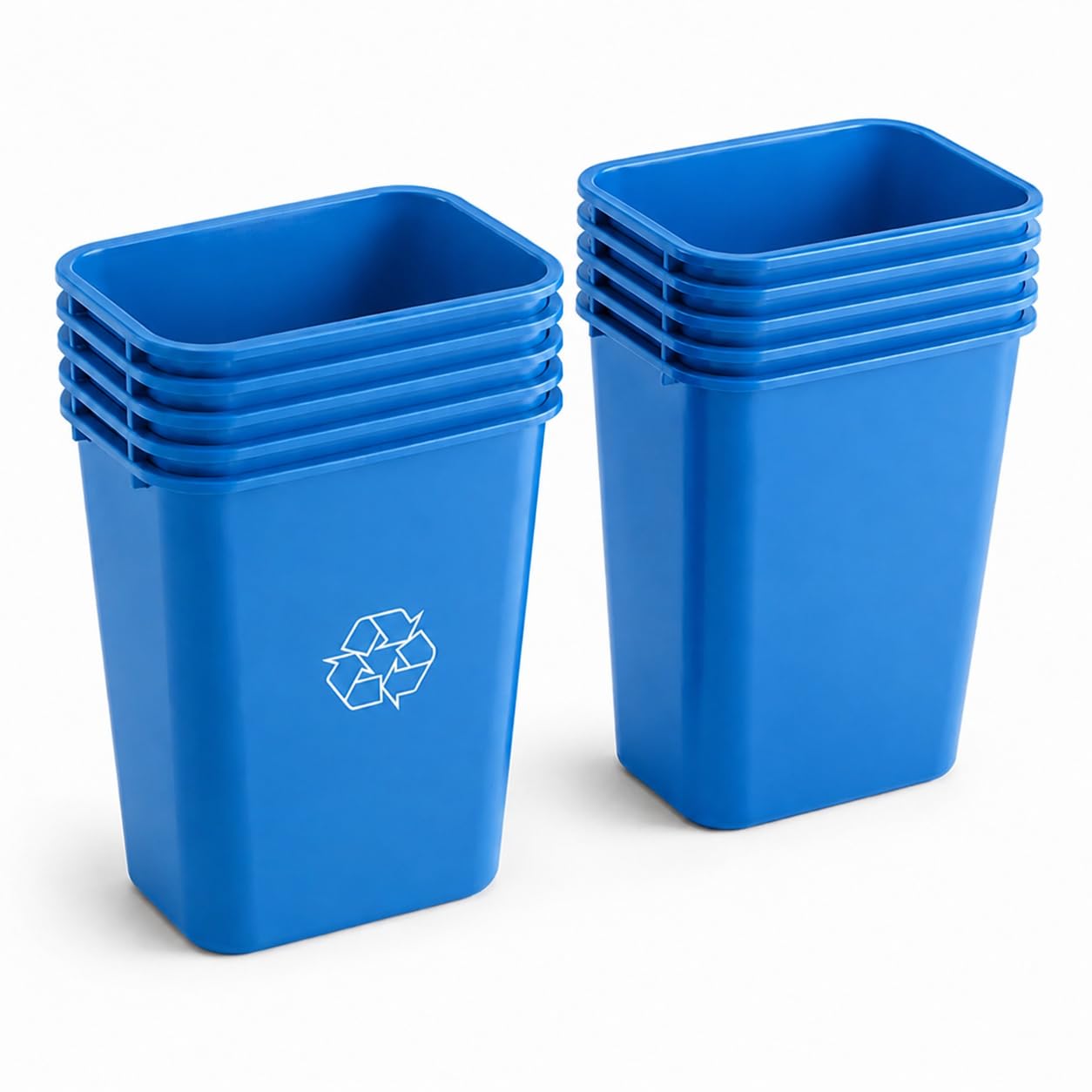 Recycling Wastebasket by Glownary – 10 Gallon, 10.0 gallons, Resin, Blue, Model 475wccs41blr