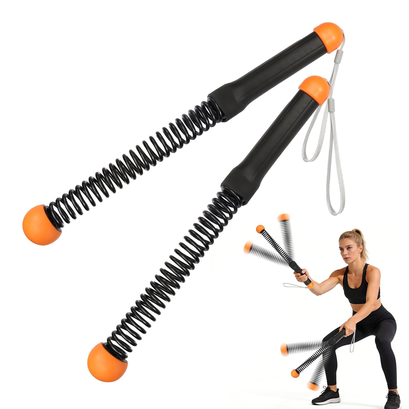 Weighted Ropeless Battle Ropes 2 PCS Cordless Battle Rope for Women Men Portable Quiet Cordless Battle Ropes for Arms Core Butt Back Legs