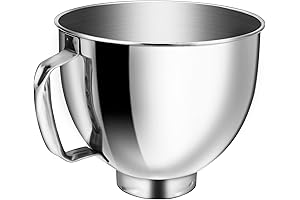 KitchenAid Replacement Bowl: 5-Quart Stainless Steel for Tilt-Head Mixers