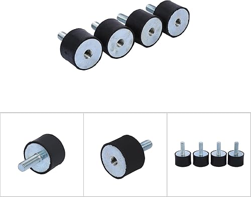 Miniatura 14 de 4 soportes de goma M8 M6, aisladores de vibración, bobinas de bloque silencioso antivibración, bobinas de coche y barco con tornillos