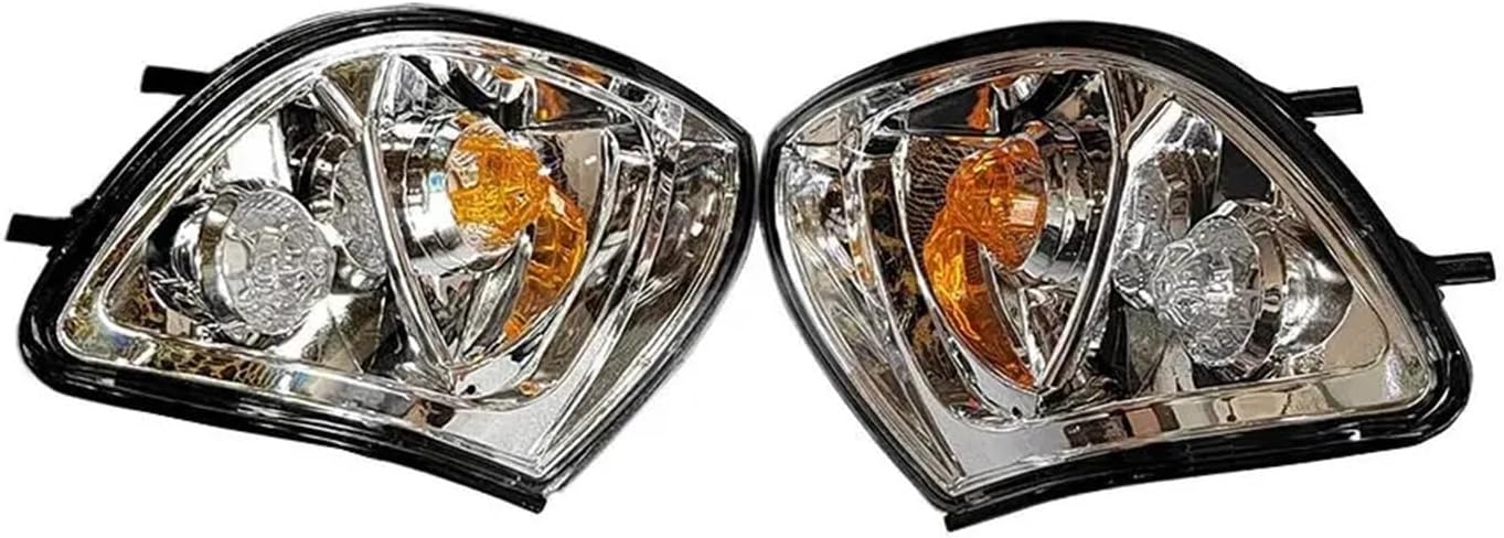 Car Fron Turn Signal Lamp Compatible With Mitsubishi Delica L400 1998 4M41 Corner Light A Pair(White)