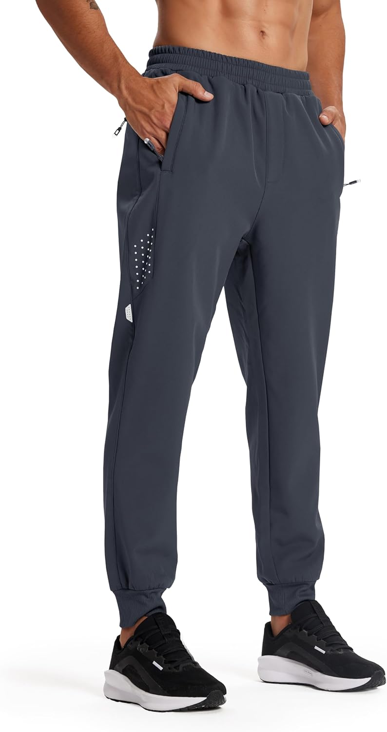 Men's Fleece Joggers Athletic Winter Warm Sweatpants Workout Gym Running Active Track Pants - Image 2