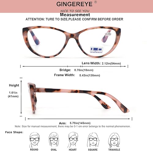Miniatura 7 de Gafas de lectura de ojo de gato para mujer, a la moda, lindos lectores, 2 pares, 0.0, 1.0, 1.25, 1.5, 1.75, 2.0, 2.5, 3.0, 3.5