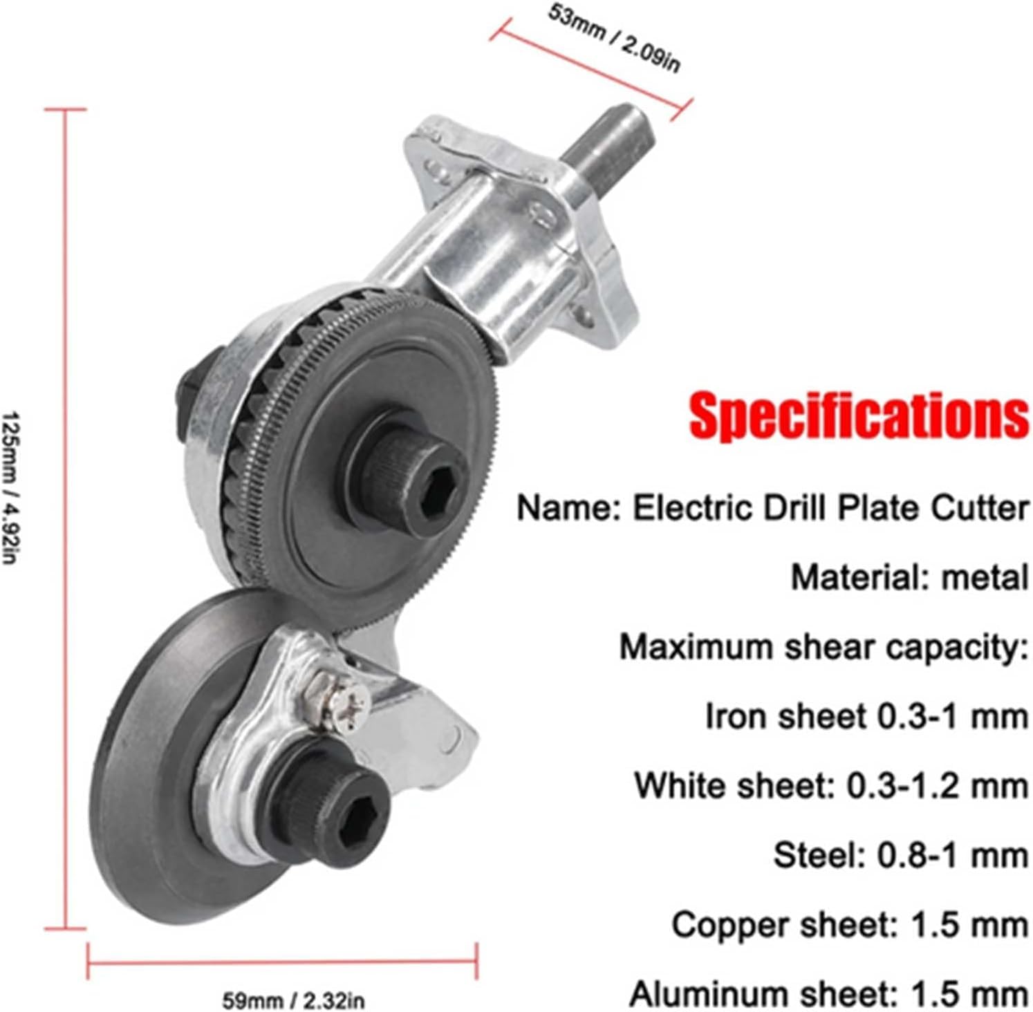 Drill Cut Pro Drillcutpro 2024 – Adaptateur de coupe en métal pour perceuse améliorée, coupe-plaque de perceuse électrique pour couper le fer et l'aluminium