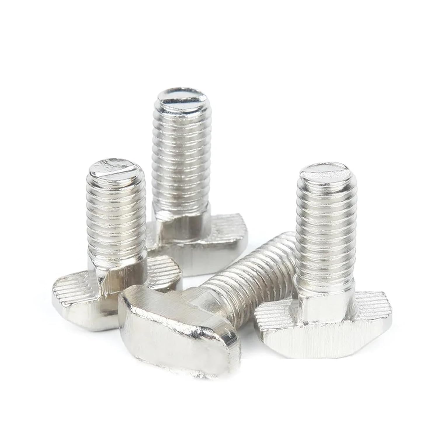 T Track Bolts, Shape Screws,50pcs/lot M5 M6 M8 Bolt for Aluminum Profile Accessories T-Screw T-Shaped Hammer 20/30/40/45(50pcs M8 Hex Nuts)