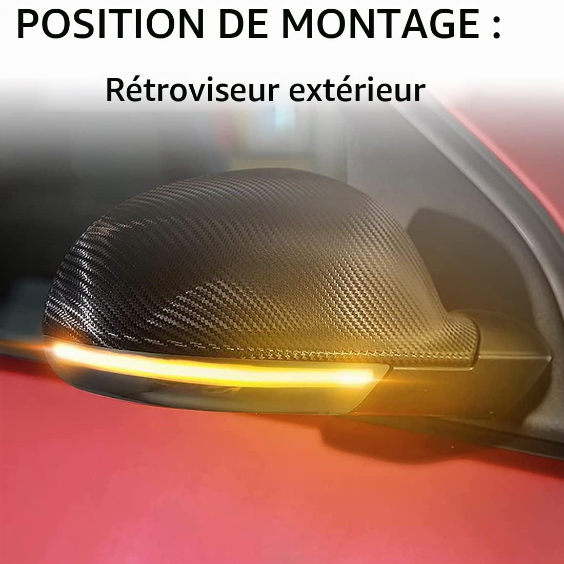 Clignotant dynamique rétroviseur avec lentille fumée clignotant LED clignotant clignotant compatible avec Volkswagen VW GOLF 5 Jetta MK5 Passat B6 B5.5 EOS