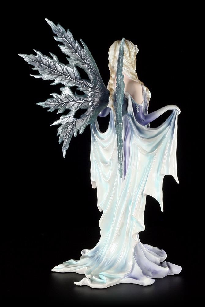 Figuren Shop GmbH Wunderschöne große Elfen Figur - Regina die Schneekönigin - Elfenfigur Elfe Fee Fairy Deko Statue
