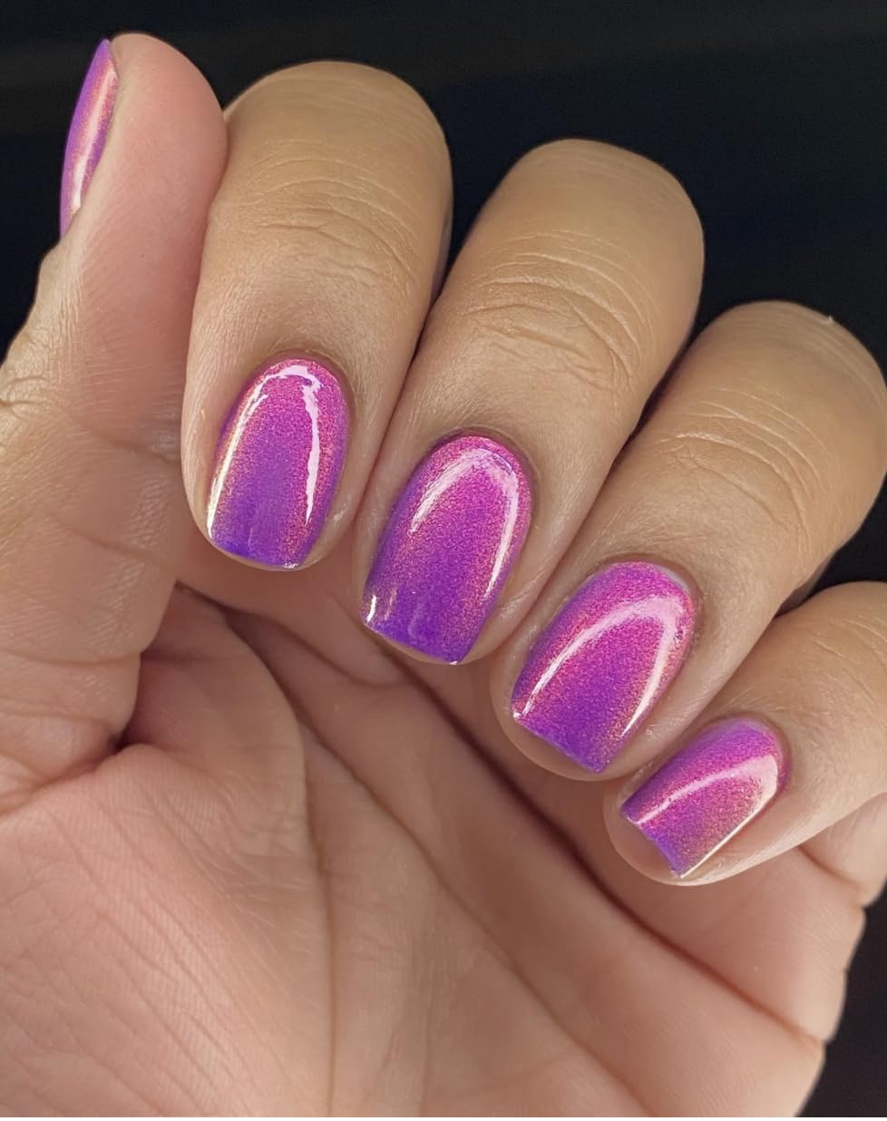Polish Me Silly Purple Haze- Purple Hot Pink Shimmer Multi-Color Shifting Polish: Custom-Blended Glitter Nail Polish/Indie Lacquer