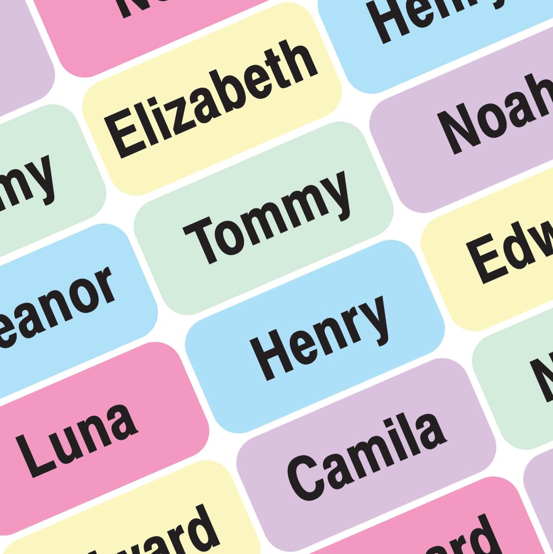 Personalized Name Labels. Waterproof Dishwasher Safe Peel and Stick Labels are Great for School & Office Supplies Daycare Clothing Customized Up to 2
