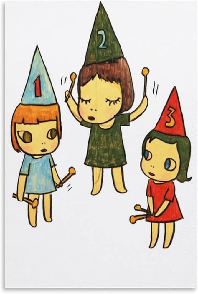 奈良美智「ハピネス：山羊飼いの子供たち」2003年　ポスター 奈良美智「ハピネス：山羊飼いの子供たち」2003年 ポスター