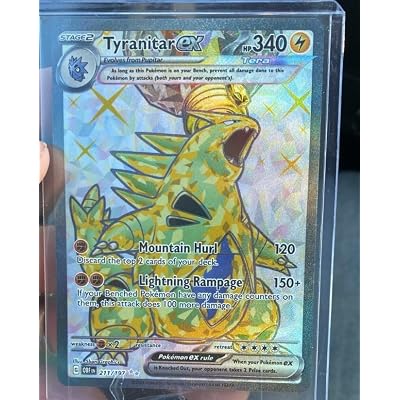 211 197 pokemon card pokemon obsidian flames tyranitar ex 211/197 psa 9
