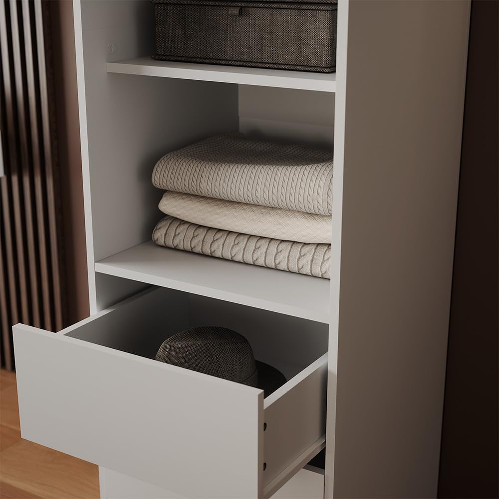 Vicco Armoire Elmo, Blanc, 50x200cm