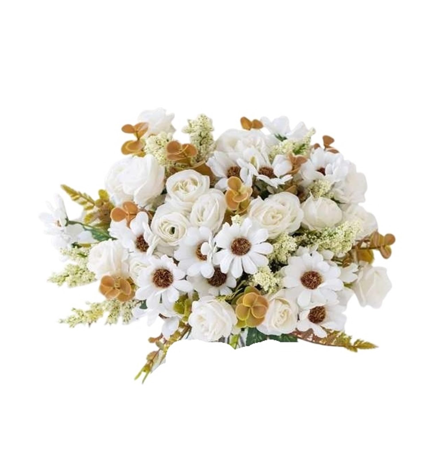 1/3 Uds. Corona de Flores Artificiales for Boda, hogar, habitación, Mesa, Festival, jardín al Aire Libre, decoración, Ramos DIY(White,3PCS)