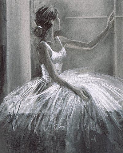 Hazel Bowman WDC94231 "Ballerina Digital" Canvas Print, Cotton, Multi-Colour, 3.20 x 40.00 x 50.00 cm