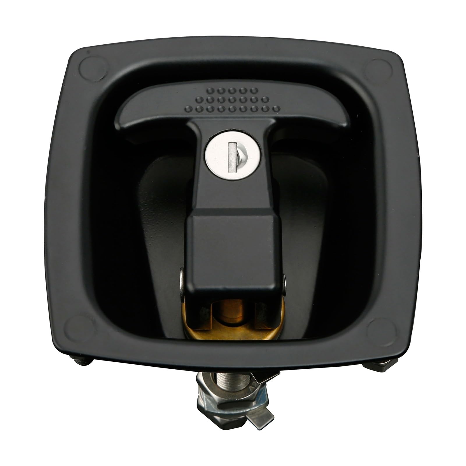 Loquet de remorque MS858-1 anti-vibrations en zinc noir pour une fermeture sécurisée