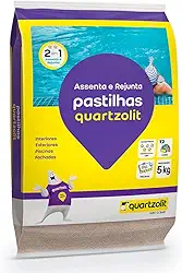 ARGAMASSA ASSENTA E REJUNTA PASTILHAS BRANCO QUARTZOLIT - 5KG