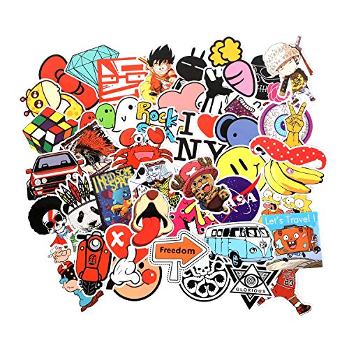 Cool Random Stickers 55-700pcs FNGEEN Laptop Stickers Bomb Vinyl Stickers Variety Pack for Luggage Computer Skateboard Car Motorcycle Decal for Teens Adults (300 PCS)