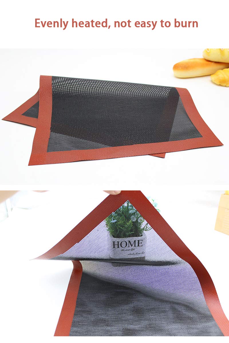 01 Tappetino da Forno, Tappetino da Forno in Fibra di Vetro per la casa Cucina Antiaderente in Silicone Facile da Pulire per impastare