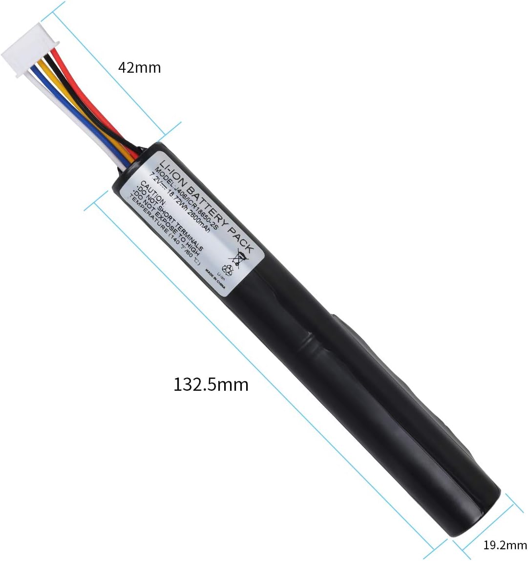 for B&O BeoPlay Battery Kratax 2600mAh Li-ion 7.2 V Replacement Battery for B&O BeoPlay A2, BeoLit 15, BeoLit 17 Portable Bluetooth Speaker, Part No. J406/ICR18650-2S