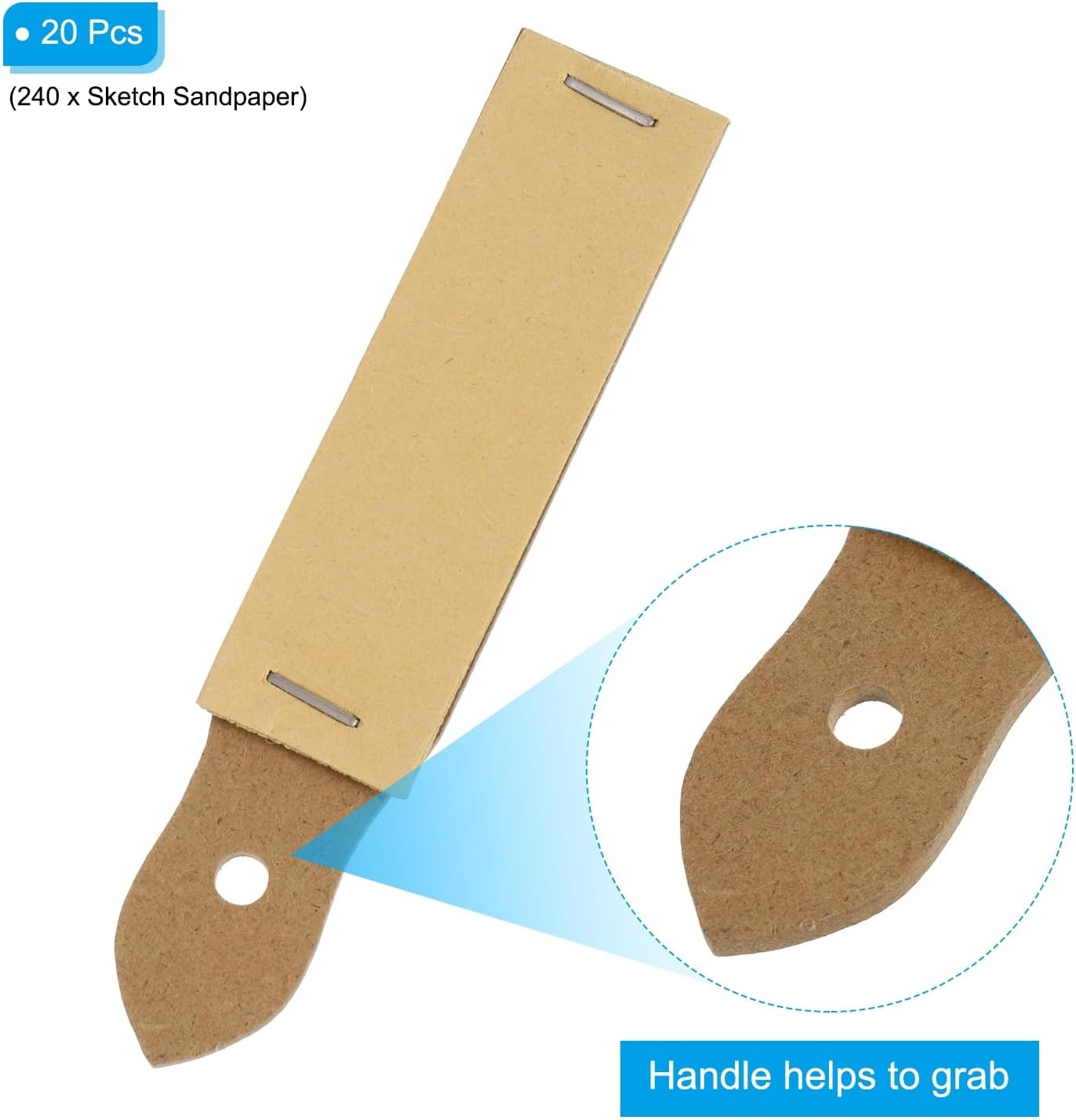 PATIKIL Sketch Sandpaper, 20 Pack Pencil Pointer Sandpaper Pencil Lead Sharpener Grinder for Art Sketching Drawing Writing