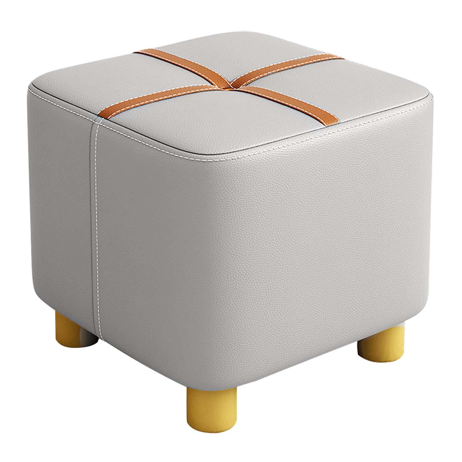 Tabouret en bois facile a nettoyer avec assise en cuir PU resistant