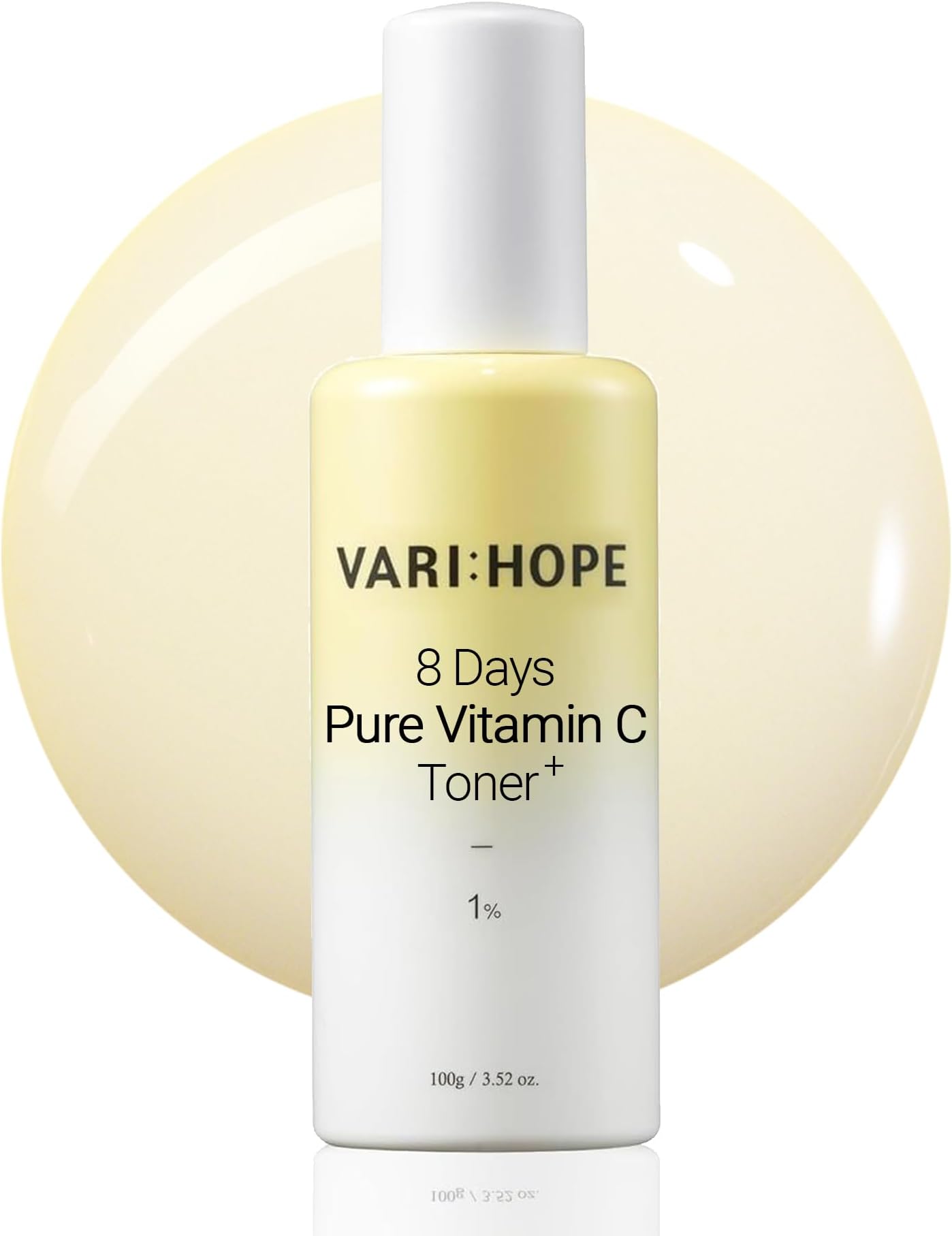 VARIHOPE 8 Days Pure Vitamin C Toner (3.5oz) - Hydrating, Mildly Acidic, Soothing Toner. Korean Skin Care. Stabilized Vitamin C, Kakadu Plum, Beta-Glucan.