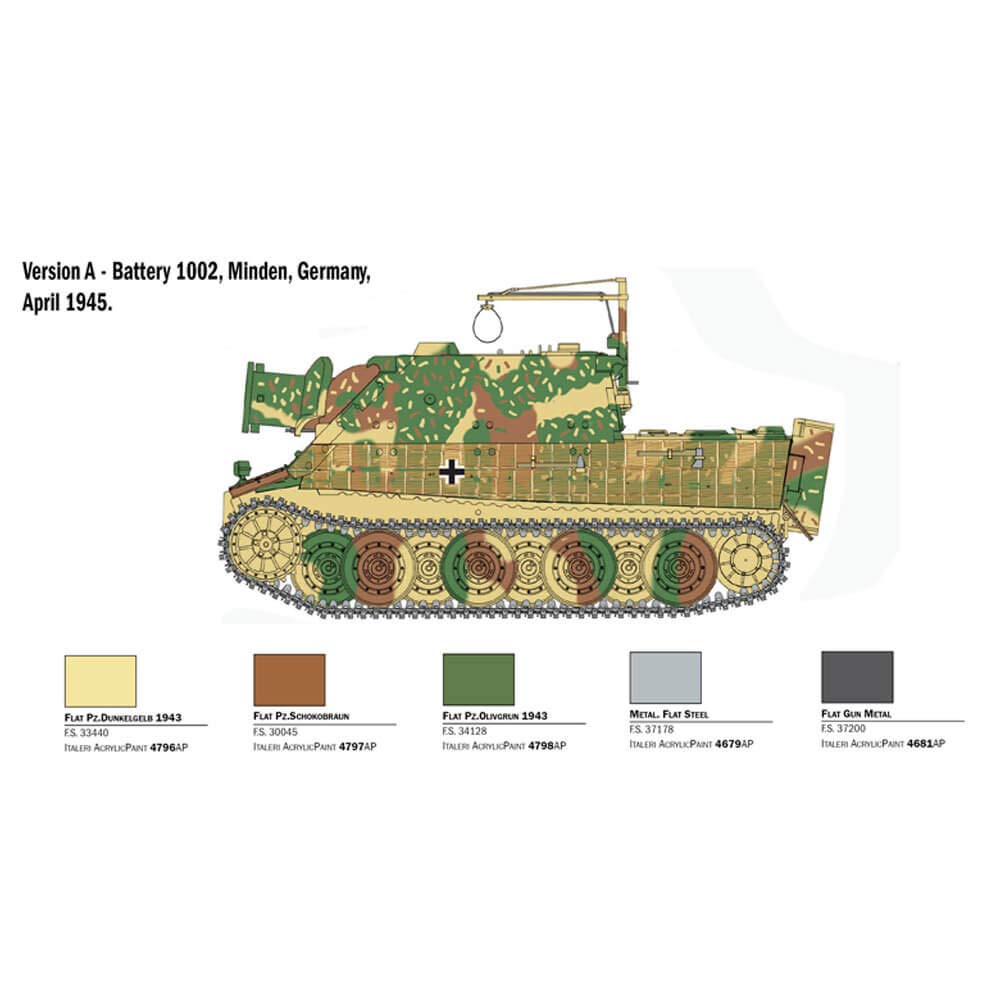 ITALERI - Maquette Char 38cm Rw 61 Auf Sturmmöser Tiger |italeri|6573| 1:35
