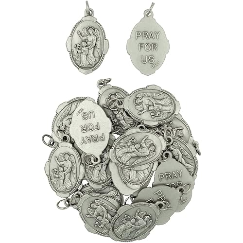Venerare Bulk Medal Lot of 20 Metal Saint Pendant (Guardian Angel)