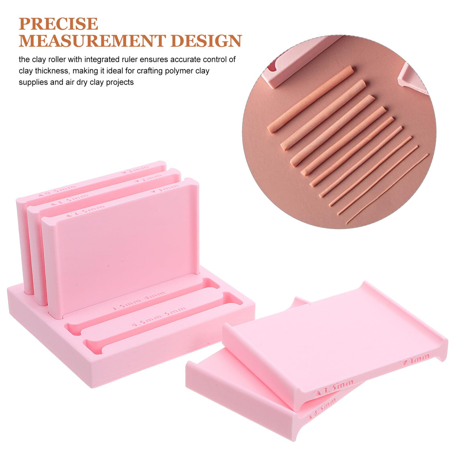 Healeved Set di Utensili per Argilla Polimerica Rulli e Guida Spessore, Kit per Modellare Ceramica Fai da Te, Strumenti Leggeri per Artigiani e Appassionati di Argilla Creativa