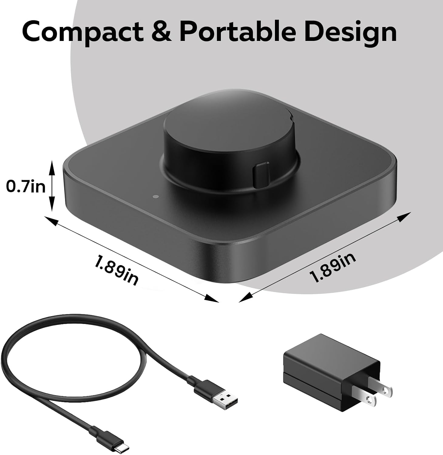 Compatible with Oura Ring Gen 4 (Size 14) Charger Fast Charging Dock with Infrared Sensing,Auto Stop Protection, Indicator, Non-Slip Base, Charger for Smart Ring Includes 59 Inch USB-C Cable