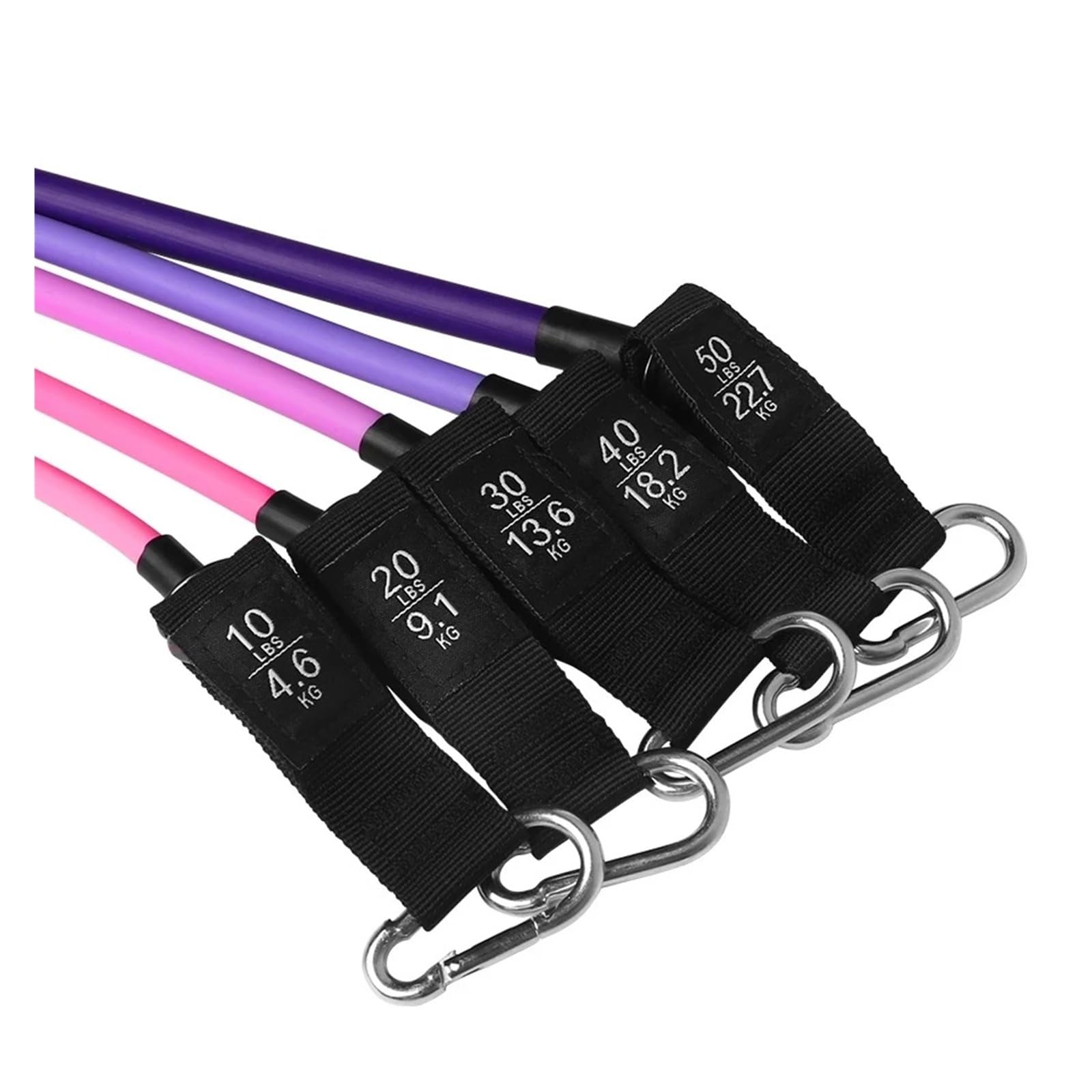 Zestaw Premium Fitness Resistance Bands do treningu domowego, opaski do ćwiczeń z kotwicą do drzwi, uchwytami i paskami do jogi, pilatesu, treningu siłowego i terapii fizycznej (HLG lan)
