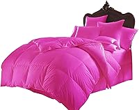 Vista 4 de Edredón alternativo de plumón de 3 piezas, tamaño Queen de 88 x 88 pulgadas, para todas las estaciones, tamaño Queen, con costura, color morado