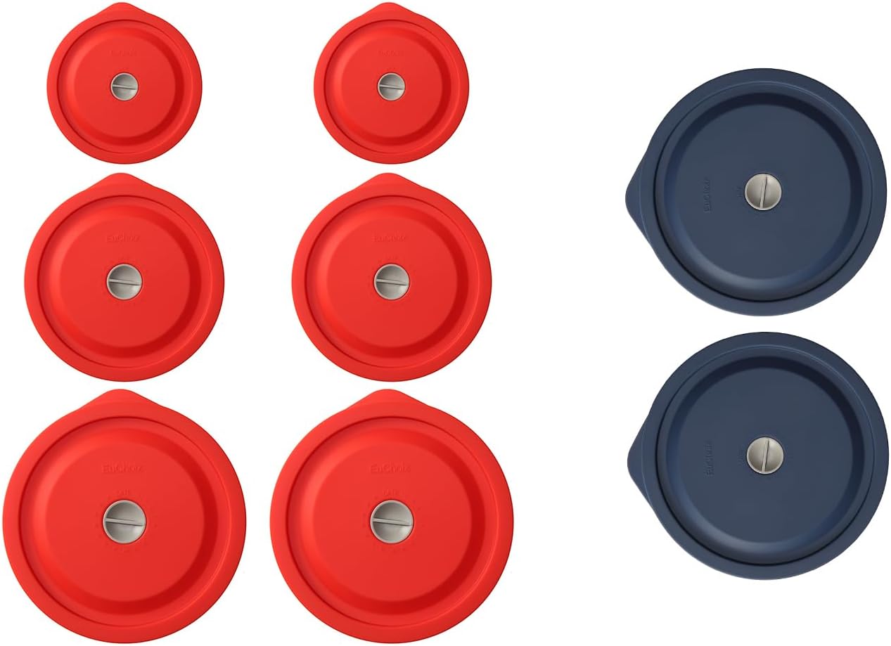 8 PCS Replacement Lids for Pyrex 7200-PC 2 Cup and 7201-PC 4 Cup and 7402-PC 6/7 Cup