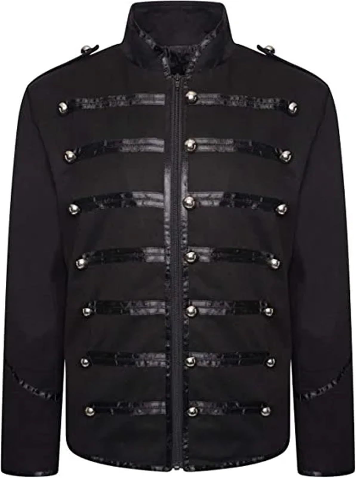 Abbigliamento Vintage Uomo Giacche da uomo in stile steampunk, giacche vintage, colletto rialzato, cappotto rock, punk retrò