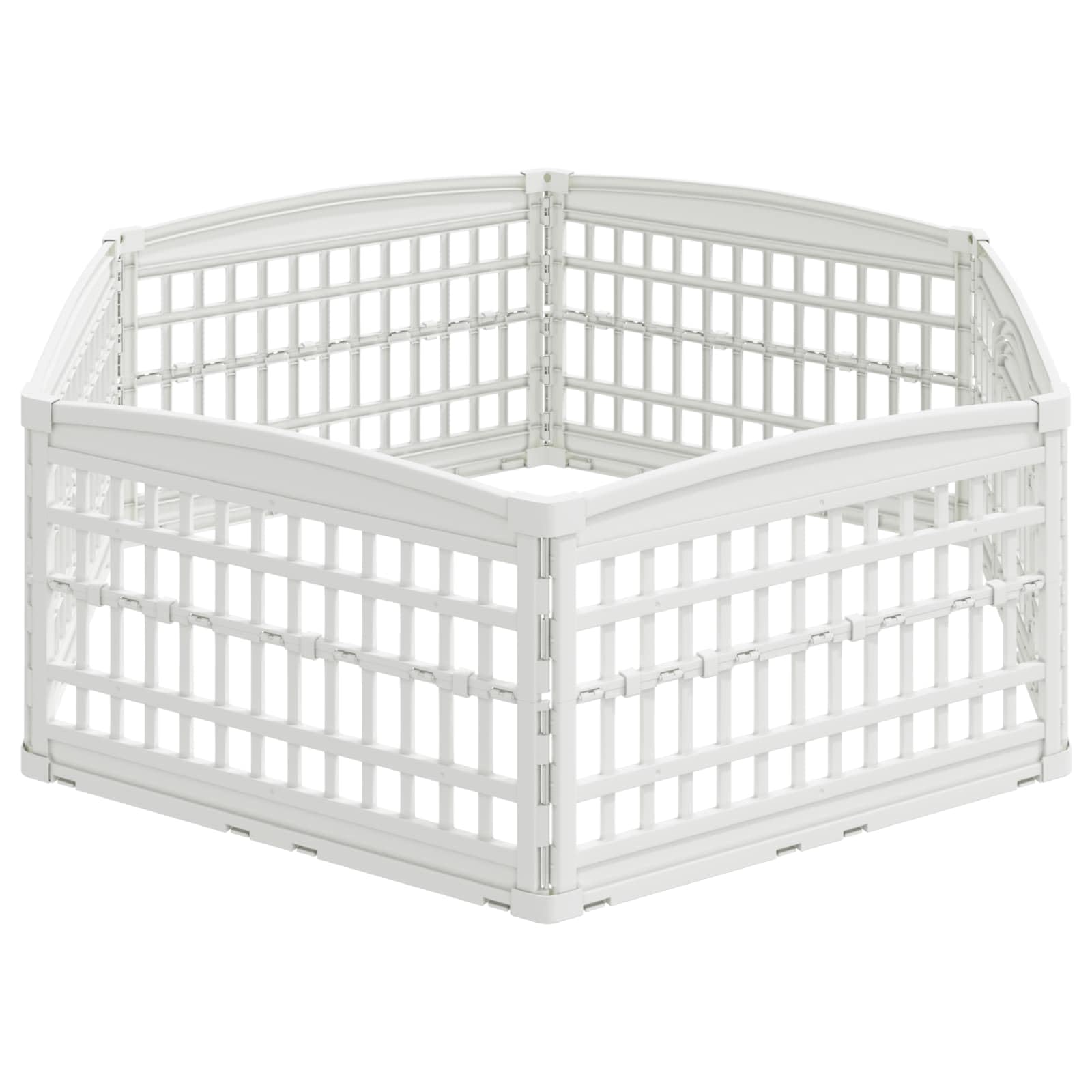 Recinzione pieghevole a 6 pannelli, 177,5 x 154,5 x 58 cm, per cuccioli, per interni ed esterni, resistente alle intemperie