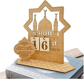 Ramadan Calendar Countdown Reusable,30 Days Advent Calendar Ramadan Elegant,Rustic Ramadan Calendar Decorations Home 2023 New Ramadan Gift for Kids
